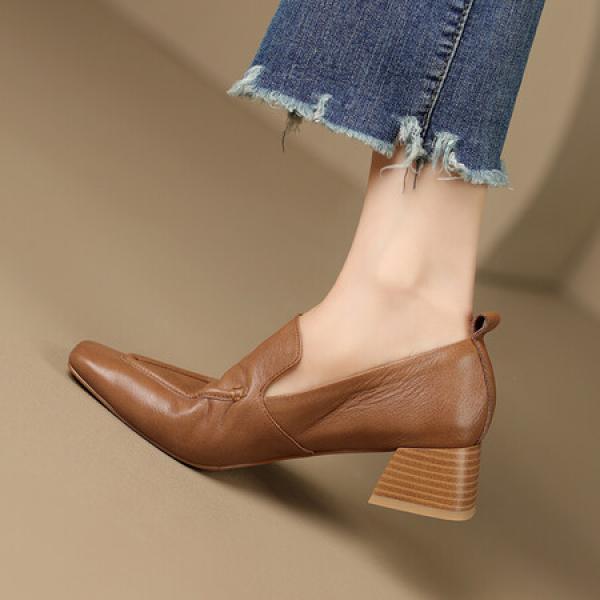 Elegant Handmade Leather Women's Shoes - Luxury Craftsmanship(Etrj220A3857)