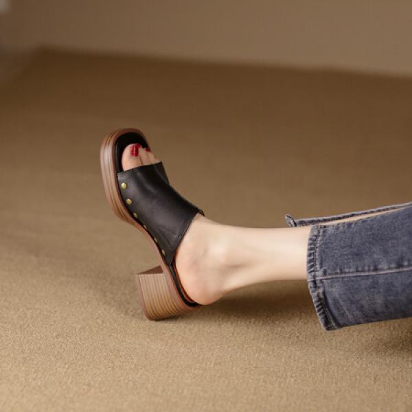 Handcrafted Luxurious Genuine Leather Women's Shoes(Etrj220A3605-1)