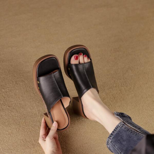 Handcrafted Luxurious Genuine Leather Women's Shoes(Etrj220A3605-1)