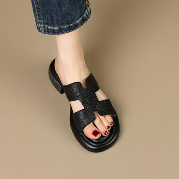 Handcrafted Luxury Leather Heels: Elevate Your Elegance(Etrj220A3882)