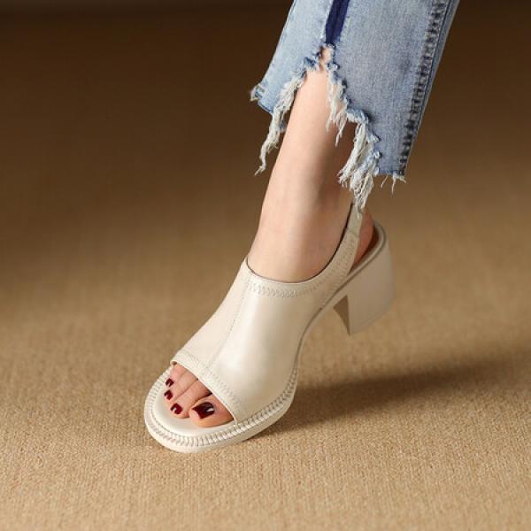 Handcrafted Luxury Leather Women's Shoes for Elegance(Etrj220A3883)