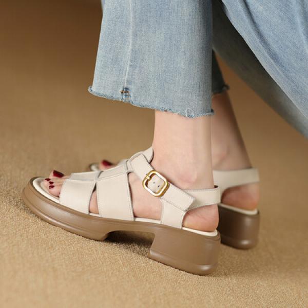 Handcrafted Genuine Leather Women’s Shoes: Luxurious Elegance(Etrj220A5007)