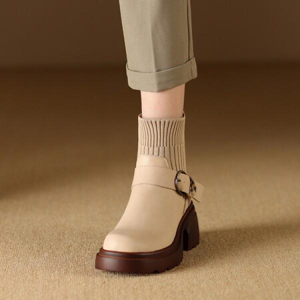 Handcrafted Luxury Leather Women's Shoes - Timeless Elegance(Etrj220A6005)