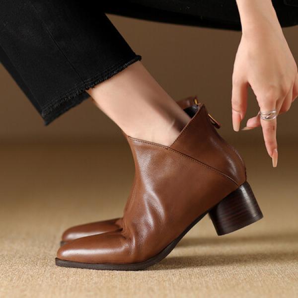 Handcrafted Leather Women's Shoes: Luxurious Elegance(Etrj220A6008)