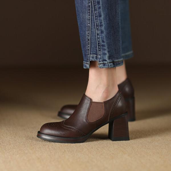 Elegant Handmade Leather Women's Shoes - Luxury Craftsmanship(Etrj220A3722-1)