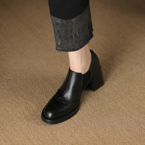 Elegant Handmade Leather Women's Shoes - Luxury Craftsmanship(Etrj220A3722-1)