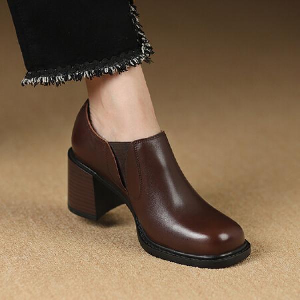 Handcrafted Genuine Leather Women's Shoes - Luxury Elegance(Etrj220A3712-1)