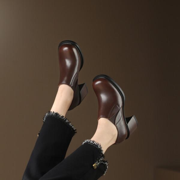 Handcrafted Genuine Leather Women's Shoes - Luxury Elegance(Etrj220A3712-1)