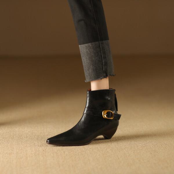 Handcrafted Leather Women's Shoes - Luxurious Elegance in Every Stitch(Etrj220A6050)