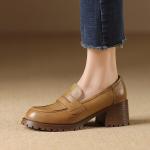 Elegant Handmade Leather Women's Shoes, Exquisite Quality Craftsmanship(Etrj220A5035)