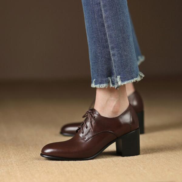 Elegant Handcrafted Genuine Leather Women's Shoes(Etrj220A3718-1)