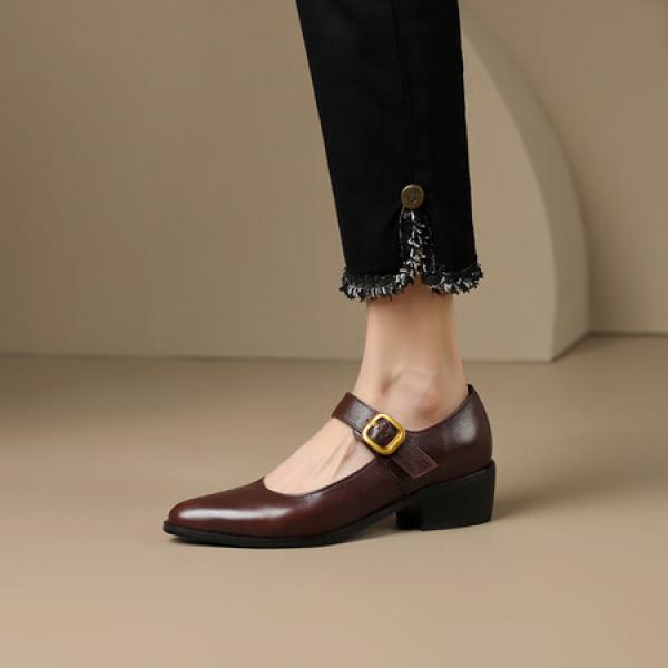 Exquisite Handcrafted Leather Women's Shoes for Elegance(Etrj220A3801-1)