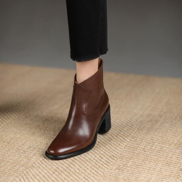 Handcrafted Leather Women's Shoes: Luxurious Elegance(Etrj220A3618-1)