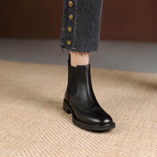 Handcrafted Genuine Leather Women's Shoes - Luxurious Elegance(Etrj220T1379-1)