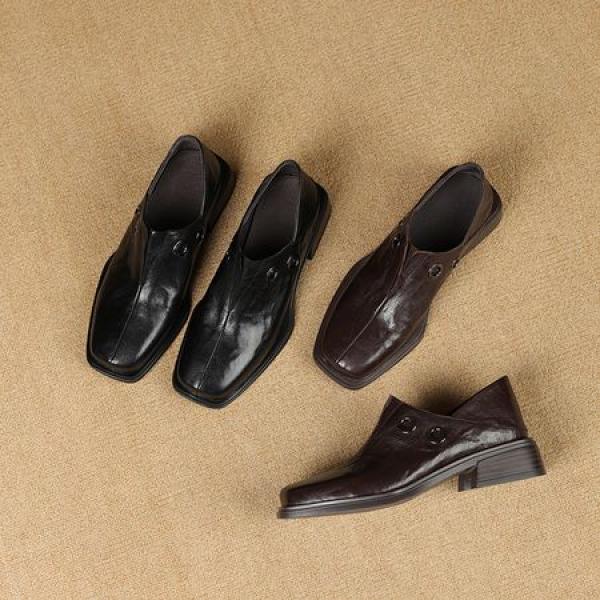 Elegant Handcrafted Leather Women’s Shoes - Luxurious Craftsmanship(Etrj220F625-3)