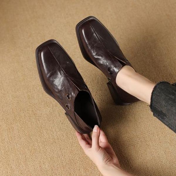 Elegant Handcrafted Leather Women’s Shoes - Luxurious Craftsmanship(Etrj220F625-3)