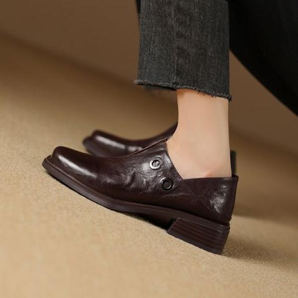 Elegant Handcrafted Leather Women’s Shoes - Luxurious Craftsmanship(Etrj220F625-3)