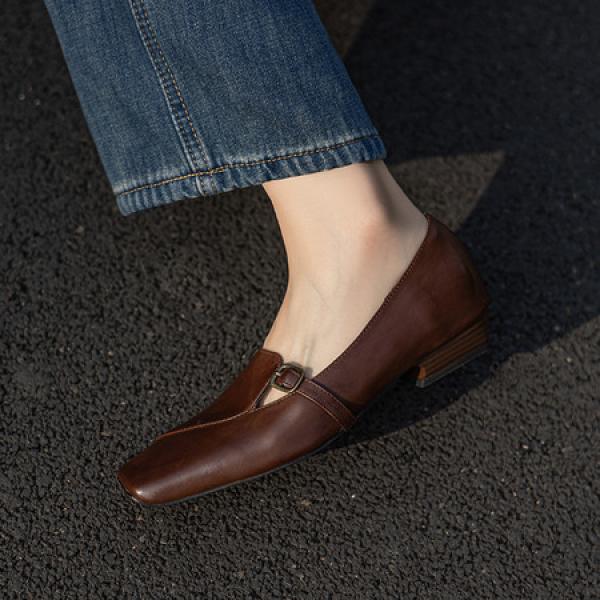 Elegant Handcrafted Genuine Leather Women's Shoes(Etrj220F626-3)