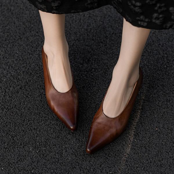 Crafted Elegance: Luxury Handmade Leather Women’s Shoes(Etrj220A5025-1)