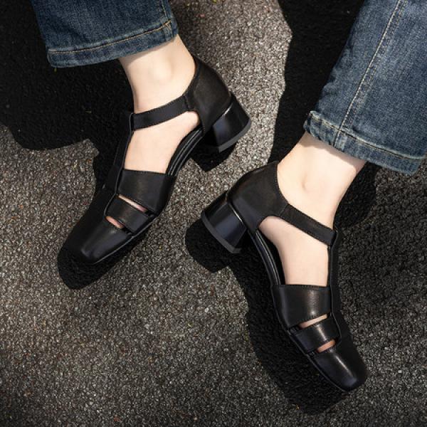 Exquisite Handcrafted Leather Heels: Elegant Luxury Footwear(Etrj220F691-1)