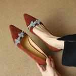 Elegant Handcrafted Genuine Leather Women's Shoes.(Etx0863TX457)