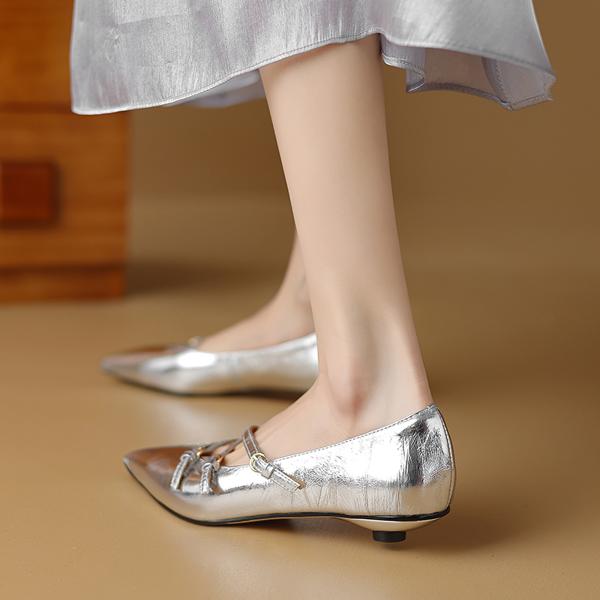 Handcrafted Genuine Leather Women's Shoes: Elegant Luxury with Timeless Craftsmanship(Etx0863TX463)