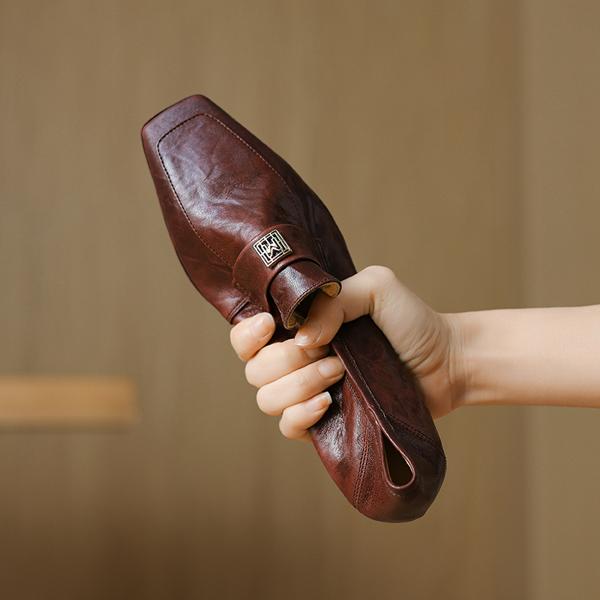 Handcrafted Leather Women's Shoes: Elegant Luxury Quality(Etx0863TX471)