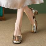 Elegant Handcrafted Leather Shoes for Women(Etx0863TX347-6)