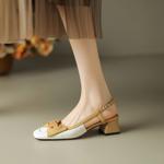 Exquisite Handmade Leather Women's Shoes: Luxury Craftsmanship for Elegance(Etx0863TX390-1)