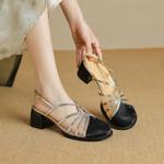Elegant Handcrafted Leather Women's Shoes: Luxurious Quality and Craftsmanship(Etx0863TX487)