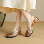 Elegant Handcrafted Leather Women's Shoes: Luxurious Quality and Craftsmanship(Etx0863TX487)