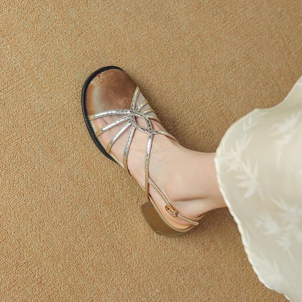 Elegant Handcrafted Leather Women's Shoes: Luxurious Quality and Craftsmanship(Etx0863TX487)