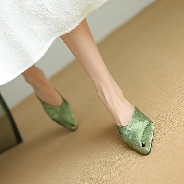 Handcrafted Luxury Genuine Leather Women's Shoes for Elegance(Etx0863TX483-1)