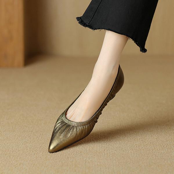 Elegant Handcrafted Leather Women's Shoes of High Quality(Etx0863TX503)