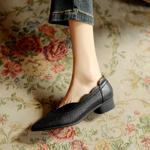 Handcrafted Luxury Leather Shoes for Women - Elegance in Every Stitch(Etx0863TX508)