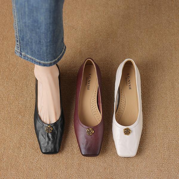 Handcrafted Genuine Leather Women's Shoes - Elegant Luxury Craftsmanship(Etx0863TX562)