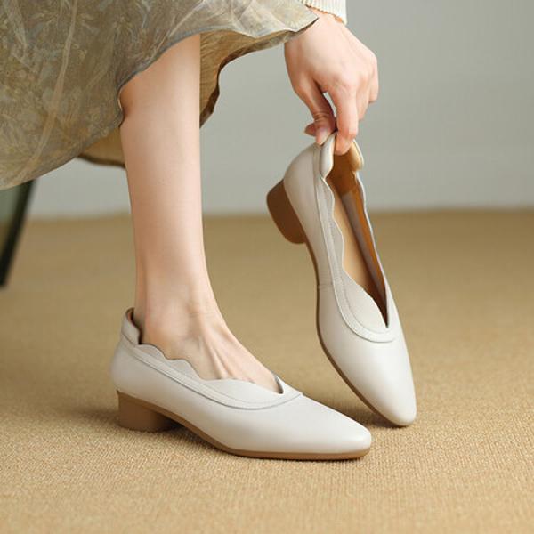 Handcrafted Luxury Leather Women's Shoes - An Elegant Choice(Etx0863TX482-2)