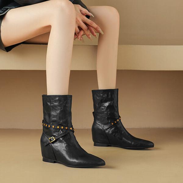 Exquisite Handcrafted Genuine Leather Shoes for Elegant Women(Etx0863TX618)