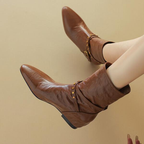 Exquisite Handcrafted Genuine Leather Shoes for Elegant Women(Etx0863TX618)