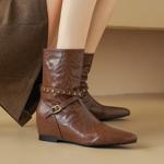 Exquisite Handcrafted Genuine Leather Shoes for Elegant Women(Etx0863TX618)