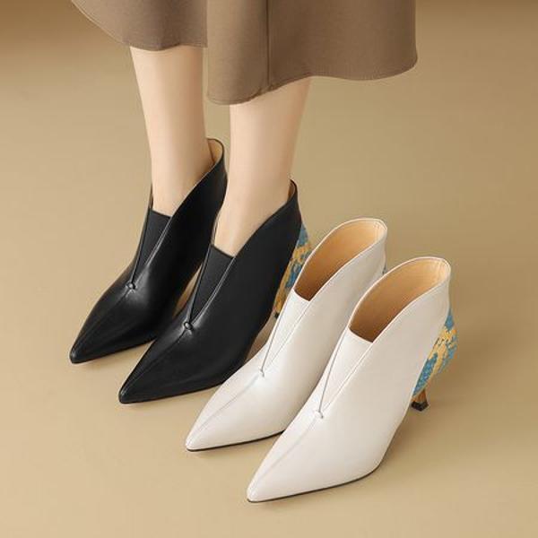 Handcrafted Luxury Leather Women's Shoes, Pure Elegance(Etx0863TX578-2)