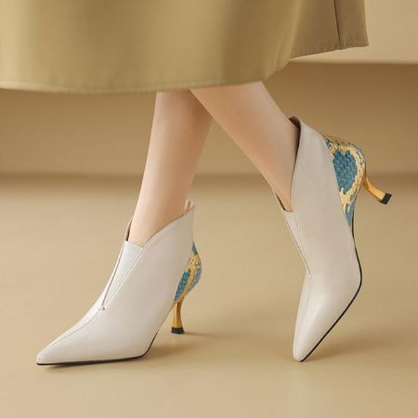 Handcrafted Luxury Leather Women's Shoes, Pure Elegance(Etx0863TX578-2)