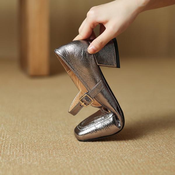 Handcrafted Genuine Leather Women’s Shoes: Luxury, Craftsmanship, Elegance(Etx0863TX440-6)