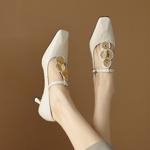 Handmade Luxury Genuine Leather Women's Shoes(Etx0863TX445-6)