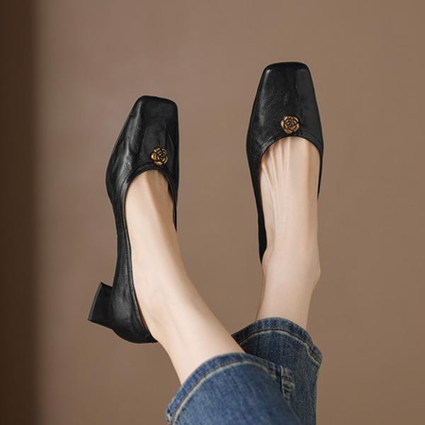 Exquisite Handmade Leather Women's Shoes: Elegance in Craftsmanship(Etx0863TX562-6)