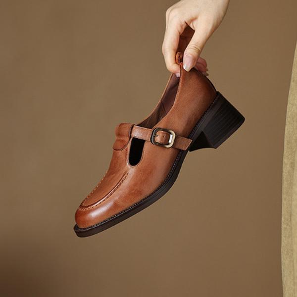 Handcrafted Genuine Leather Women's Shoes: Elegant Luxury Craftsmanship(Etx0863TX573-6)