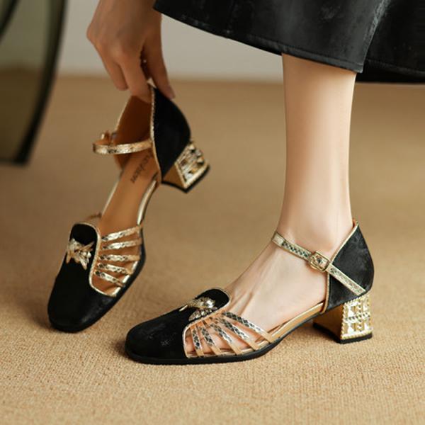 Handcrafted Luxury Leather Women's Shoes with Elegant Craftsmanship(Etx0863TX489-6)