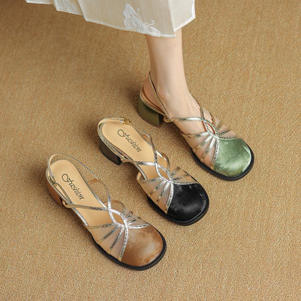Elegant Luxury Handmade Leather Women's Shoes(Etx0863TX487-6)