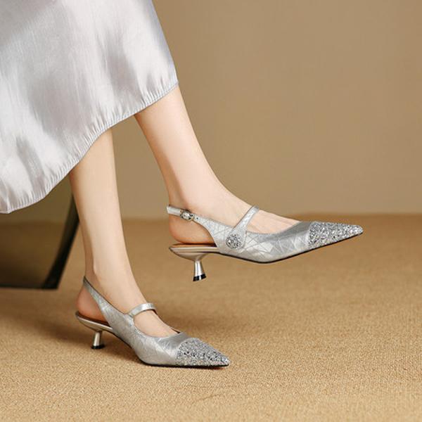 Elegant Handcrafted Genuine Leather Women's Shoes with Luxurious Quality(Etx0863TX499-6)