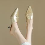 Elegant Handcrafted Genuine Leather Women's Shoes(Etx0863TX501-6)